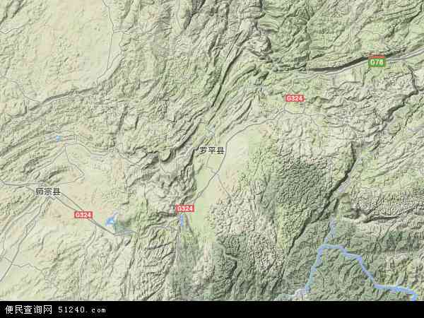 罗平县地形图 - 罗平县地形图高清版 - 2024年罗平县地形图