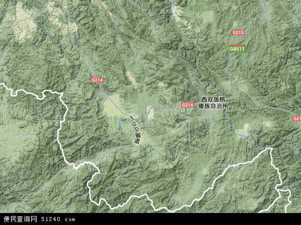 勐海县地形图 - 勐海县地形图高清版 - 2024年勐海县地形图