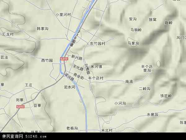 米河镇地形图 - 米河镇地形图高清版 - 2024年米河镇地形图
