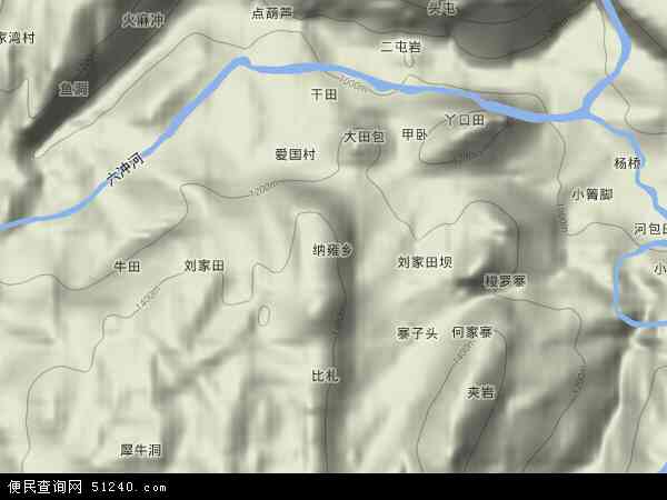 纳雍乡地形图 - 纳雍乡地形图高清版 - 2024年纳雍乡地形图