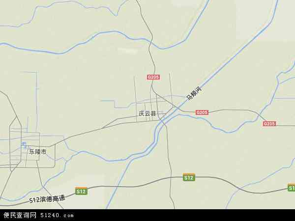 庆云县地形图 - 庆云县地形图高清版 - 2024年庆云县地形图