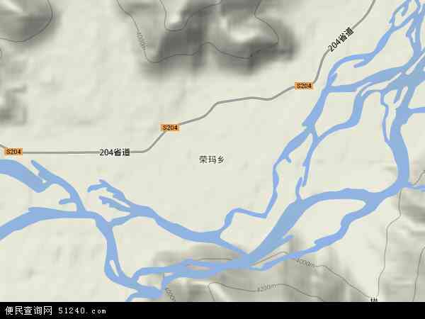 荣玛乡地形图 - 荣玛乡地形图高清版 - 2024年荣玛乡地形图