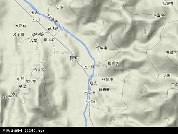 上义镇地形图 - 上义镇地形图高清版 - 2024年上义镇地形图