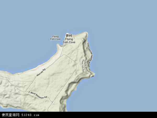 圣诞岛地形图 - 圣诞岛地形图高清版 - 2024年圣诞岛地形图