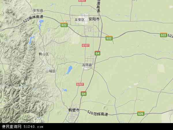 汤阴县地形图 - 汤阴县地形图高清版 - 2024年汤阴县地形图