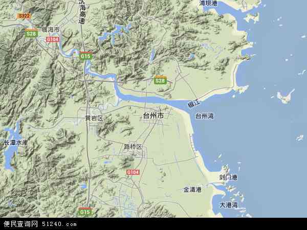 台州市地形图 - 台州市地形图高清版 - 2024年台州市地形图