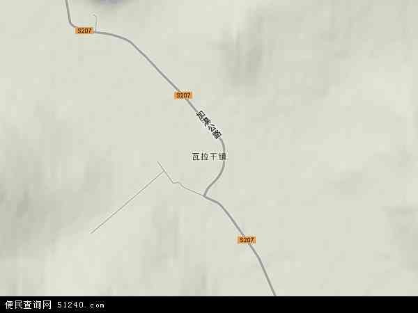 瓦拉干镇地形图 - 瓦拉干镇地形图高清版 - 2024年瓦拉干镇地形图