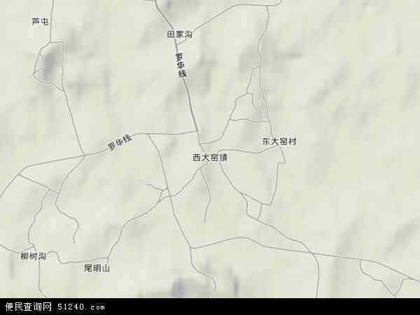 西大窑镇地形图 - 西大窑镇地形图高清版 - 2024年西大窑镇地形图