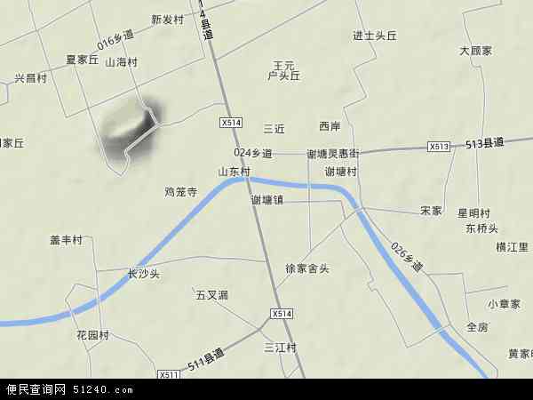 谢塘镇地形图 - 谢塘镇地形图高清版 - 2024年谢塘镇地形图