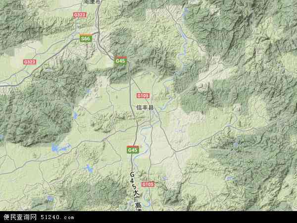 信丰县地形图 - 信丰县地形图高清版 - 2024年信丰县地形图