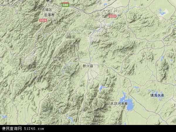 新兴县地形图 - 新兴县地形图高清版 - 2024年新兴县地形图