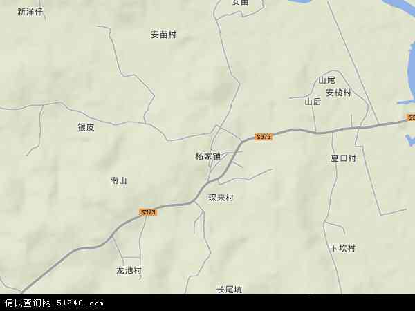 杨家镇地形图 - 杨家镇地形图高清版 - 2024年杨家镇地形图