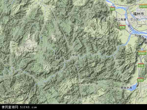 永泰县地形图 - 永泰县地形图高清版 - 2024年永泰县地形图