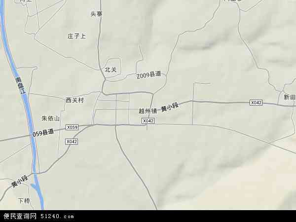 越州镇地形图 - 越州镇地形图高清版 - 2024年越州镇地形图