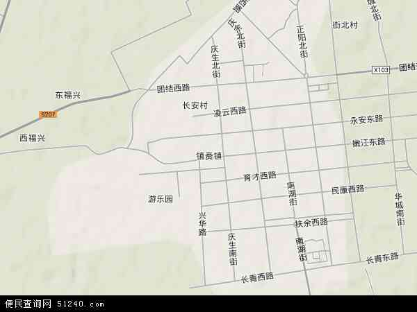 镇赉镇地形图 - 镇赉镇地形图高清版 - 2024年镇赉镇地形图