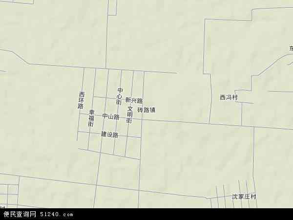 砖路镇地形图 - 砖路镇地形图高清版 - 2024年砖路镇地形图