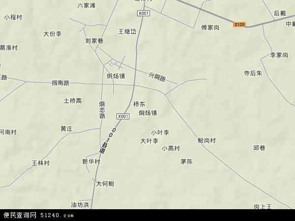 中国安徽省合肥市巢湖市烔炀镇地图(卫星地图)