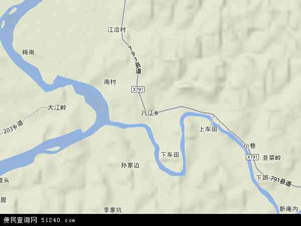 八江乡地形图 - 八江乡地形图高清版 - 2024年八江乡地形图