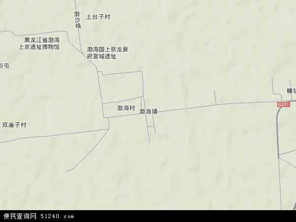 渤海镇地形图 - 渤海镇地形图高清版 - 2024年渤海镇地形图