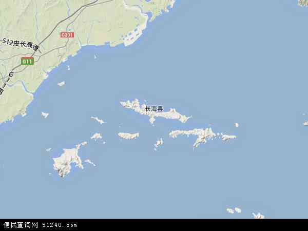 长海县地形图 - 长海县地形图高清版 - 2024年长海县地形图