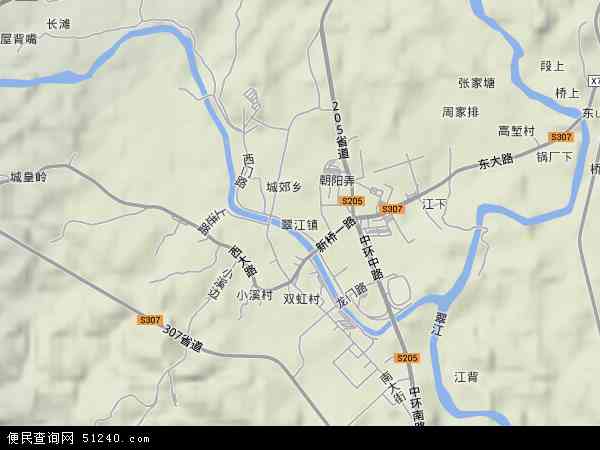 翠江镇地形图 - 翠江镇地形图高清版 - 2024年翠江镇地形图