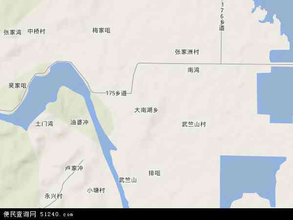 大南湖乡地形图 - 大南湖乡地形图高清版 - 2024年大南湖乡地形图