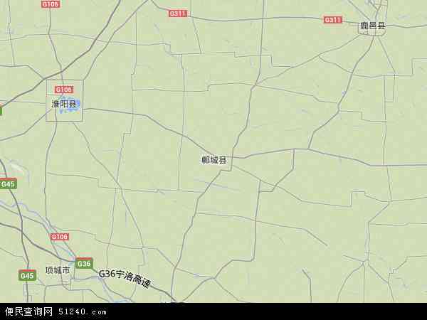 郸城县地形图 - 郸城县地形图高清版 - 2024年郸城县地形图