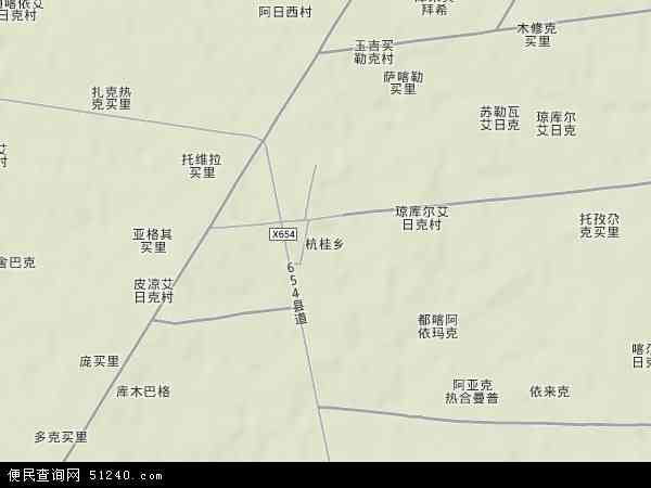 杭桂乡地形图 - 杭桂乡地形图高清版 - 2024年杭桂乡地形图