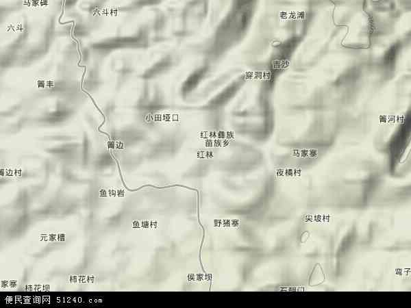 红林乡地形图 - 红林乡地形图高清版 - 2024年红林乡地形图