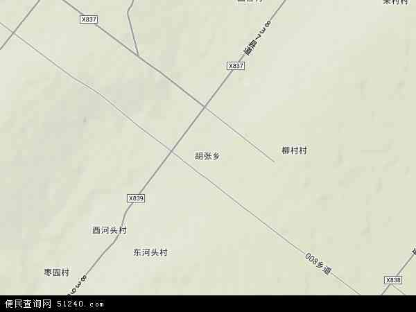胡张乡地形图 - 胡张乡地形图高清版 - 2024年胡张乡地形图