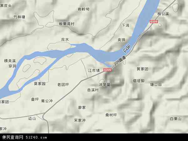 江市镇地形图 - 江市镇地形图高清版 - 2024年江市镇地形图