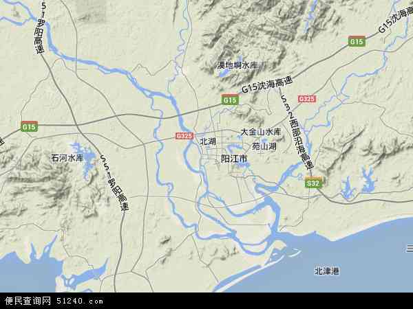 江城区地形图 - 江城区地形图高清版 - 2024年江城区地形图