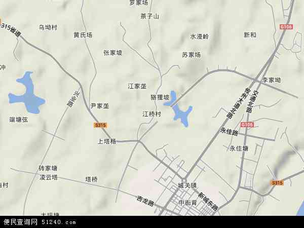江桥地形图 - 江桥地形图高清版 - 2024年江桥地形图