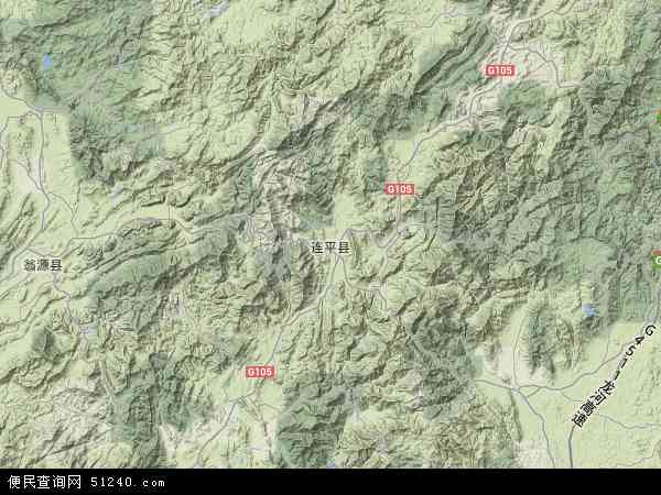 连平县地形图 - 连平县地形图高清版 - 2024年连平县地形图