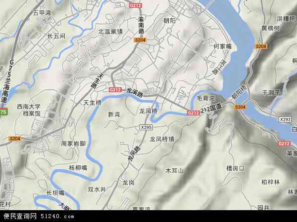 龙凤桥地形图 - 龙凤桥地形图高清版 - 2024年龙凤桥地形图