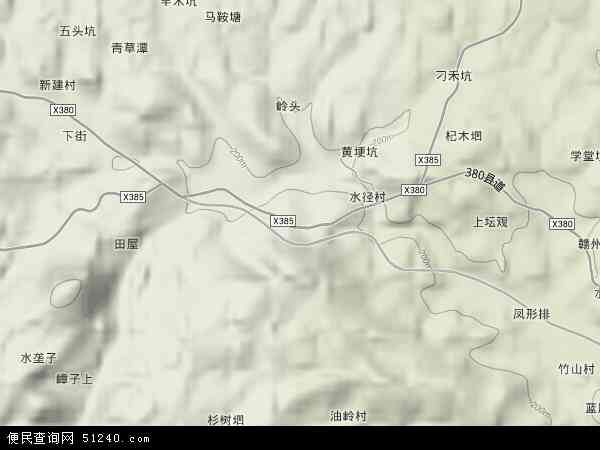 梅水乡地形图 - 梅水乡地形图高清版 - 2024年梅水乡地形图