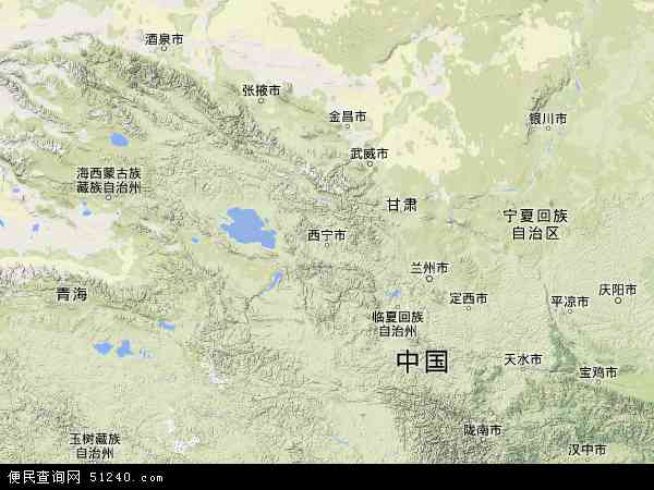 青海省地形图 - 青海省地形图高清版 - 2024年青海省地形图