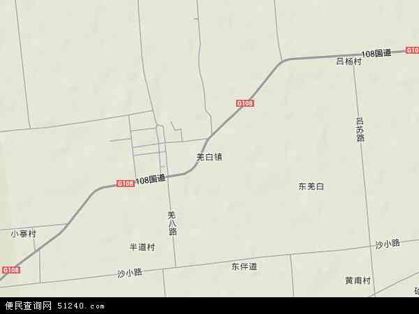 羌白镇地形图 - 羌白镇地形图高清版 - 2024年羌白镇地形图