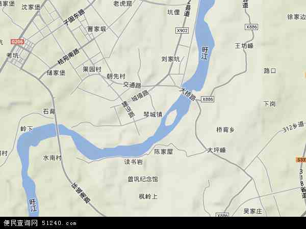 琴城镇地形图 - 琴城镇地形图高清版 - 2024年琴城镇地形图
