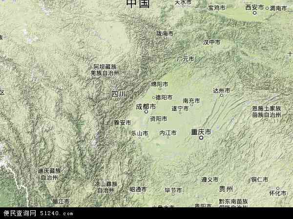 四川省地形图 - 四川省地形图高清版 - 2024年四川省地形图