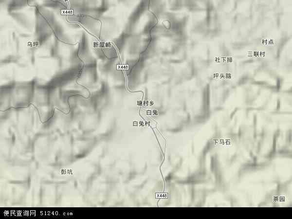 塘村乡地形图 - 塘村乡地形图高清版 - 2024年塘村乡地形图