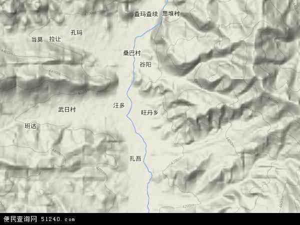 旺丹乡地形图 - 旺丹乡地形图高清版 - 2024年旺丹乡地形图
