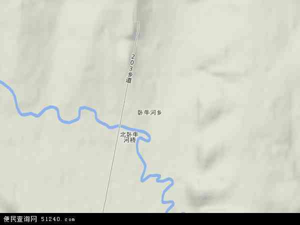 卧牛河乡地形图 - 卧牛河乡地形图高清版 - 2024年卧牛河乡地形图