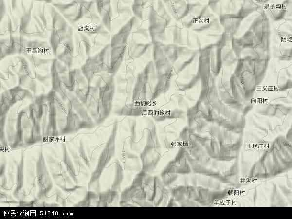 西豹峪乡地形图 - 西豹峪乡地形图高清版 - 2024年西豹峪乡地形图