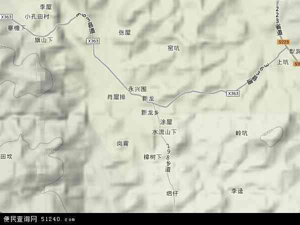 新龙乡地形图 - 新龙乡地形图高清版 - 2024年新龙乡地形图