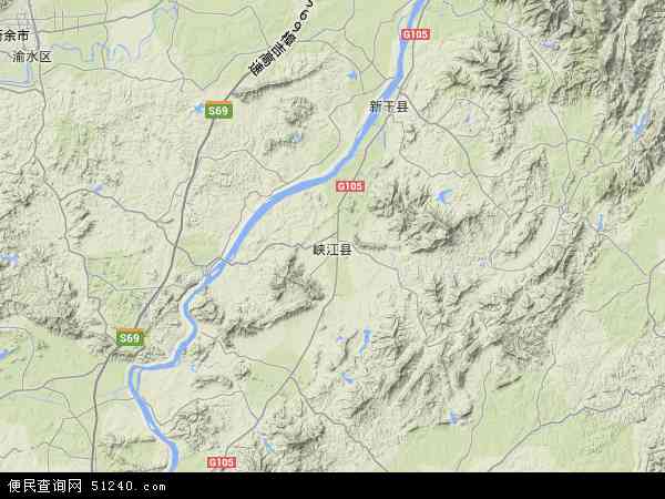 峡江县地形图 - 峡江县地形图高清版 - 2024年峡江县地形图