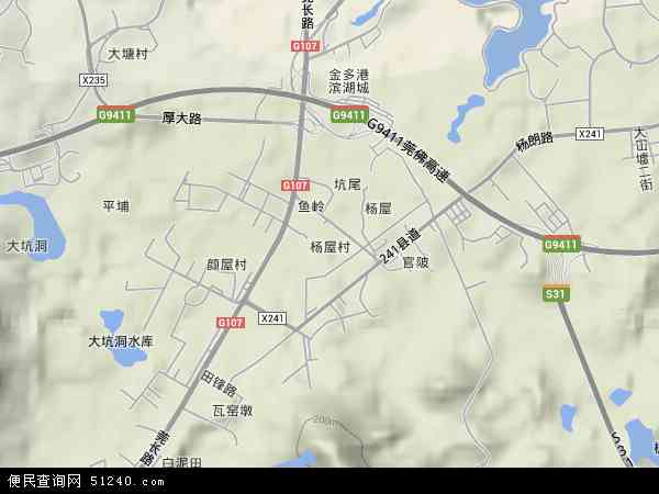杨屋村地形图 - 杨屋村地形图高清版 - 2024年杨屋村地形图