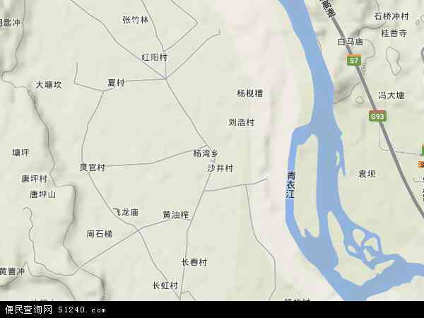 杨湾乡地形图 - 杨湾乡地形图高清版 - 2024年杨湾乡地形图