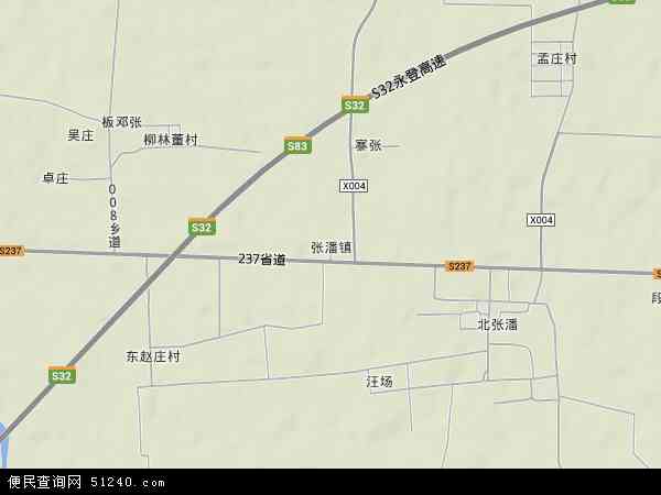 张潘镇地形图 - 张潘镇地形图高清版 - 2024年张潘镇地形图
