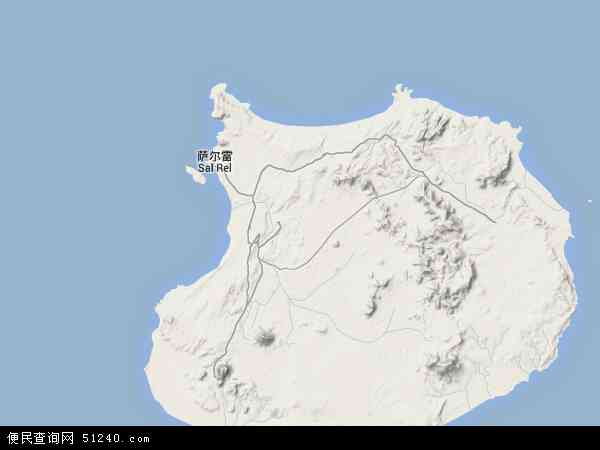 博阿维斯塔岛地形图 - 博阿维斯塔岛地形图高清版 - 2024年博阿维斯塔岛地形图
